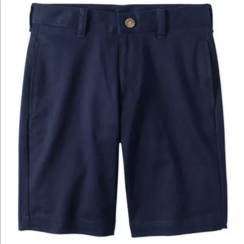 Wonder Nation Boys School Uniform Short BLUE Flat Front Adjustable Waist NWT